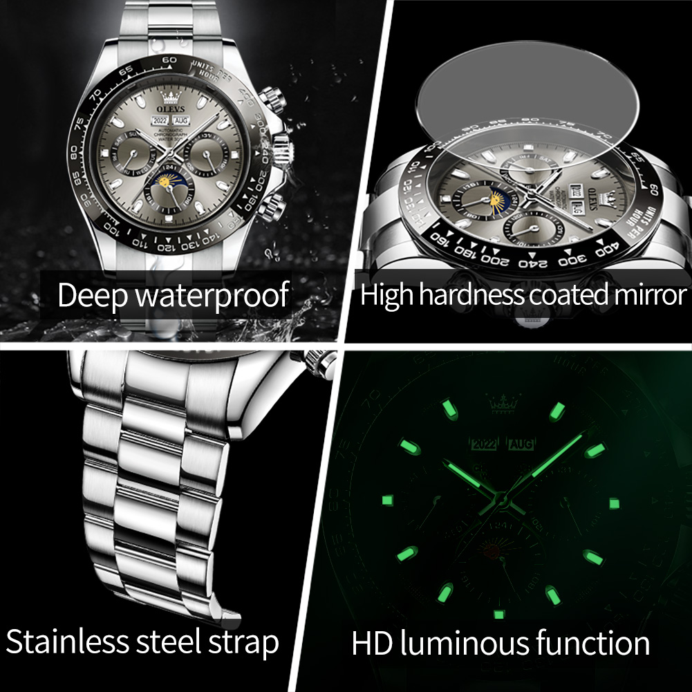 OLEVS 6654 Orologio da uomo di - Rolex Watch Datejust recensione e prezzo